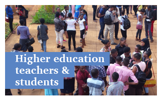 Higher education teachers and students